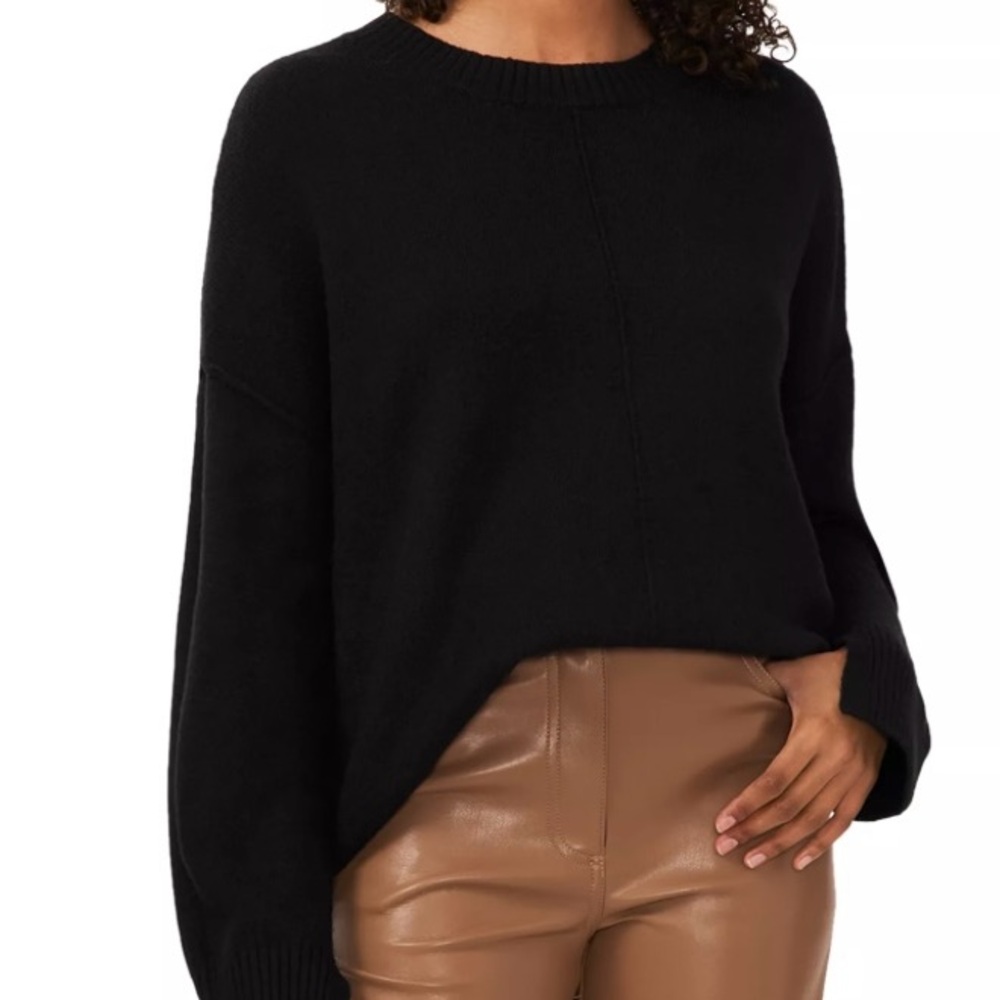 VINCE CAMUTO - Black Crew Neck Sweater Size M